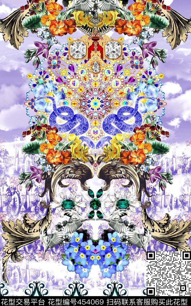 时尚大牌珠宝数码印花华亿平台下载（图片编号: 454069） - 瓦栏（Walan）