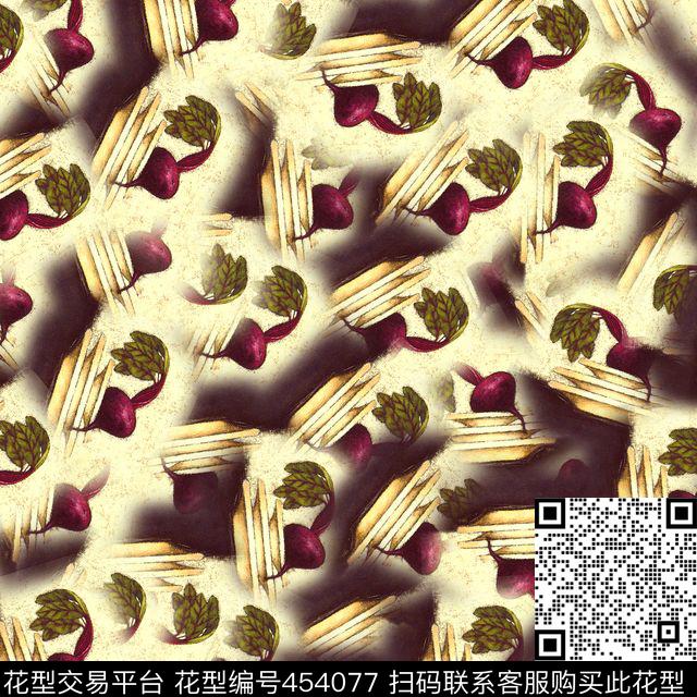 时尚复古胡萝卜盘子数码印花华亿平台下载（图片编号: 454077） - 瓦栏（Walan）
