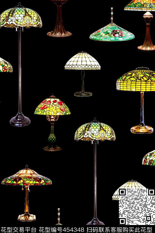 欧式复古台灯数码印花华亿平台下载（图片编号: 454348） - 瓦栏（Walan）