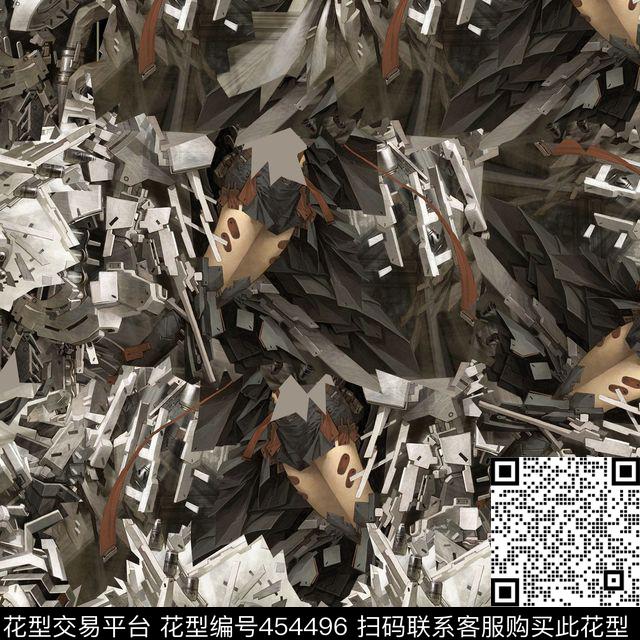 潮流复古男装华亿平台数码印花华亿平台下载（图片编号: 454496） - 瓦栏（Walan）