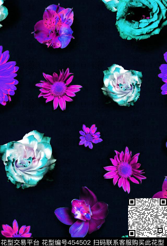 复古旗袍数码印花华亿平台下载（图片编号: 454502） - 瓦栏（Walan）