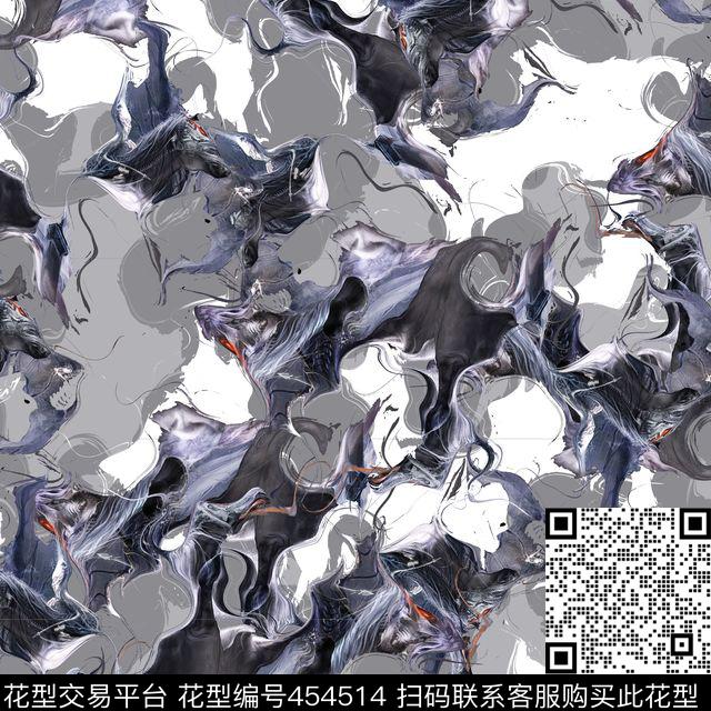 潮流抽象复古数码印花华亿平台下载（图片编号: 454514） - 瓦栏（Walan）