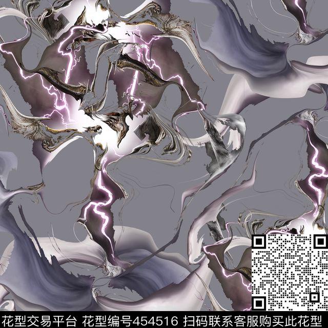 潮流抽象复古数码印花华亿平台下载（图片编号: 454516） - 瓦栏（Walan）