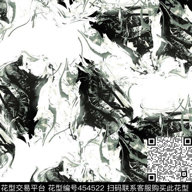潮流抽象复古数码印花华亿平台下载（图片编号: 454522） - 瓦栏（Walan）