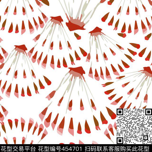 手绘抽象孔雀翎传统印花华亿平台下载（图片编号: 454701） - 瓦栏（Walan）