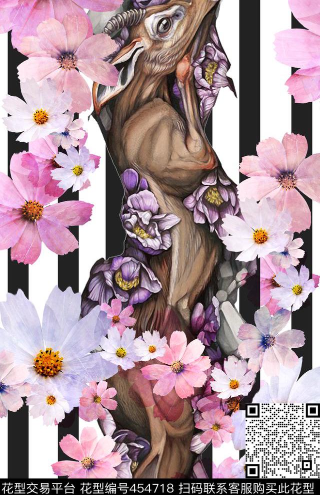 定位创意鹿时尚大牌数码印花华亿平台下载（图片编号: 454718） - 瓦栏（Walan）