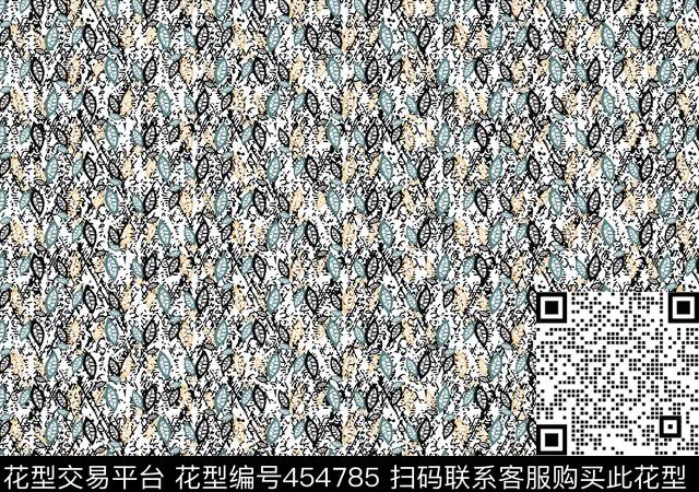抽象花树叶、小粹点传统印花华亿平台下载（图片编号: 454785） - 瓦栏（Walan）