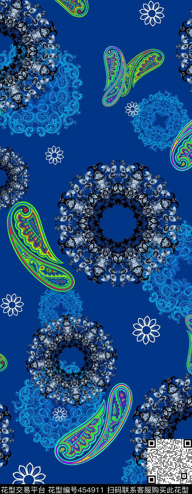 长巾系列曼陀罗民族传统印花华亿平台下载（图片编号: 454911） - 瓦栏（Walan）