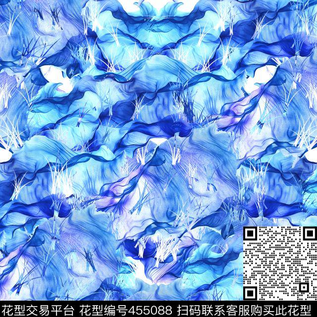 抽象复古男装华亿平台数码印花华亿平台下载（图片编号: 455088） - 瓦栏（Walan）