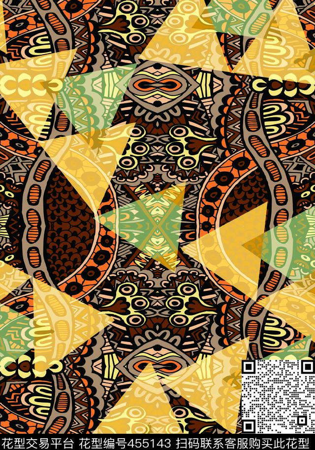 民族风时尚潮流大牌Burberry风格传统花纹传统印花华亿平台下载（图片编号: 455143） - 瓦栏（Walan）