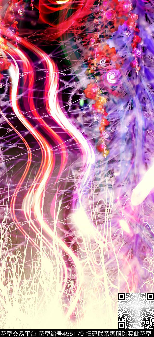 定位抽象纹理数码印花华亿平台下载（图片编号: 455179） - 瓦栏（Walan）