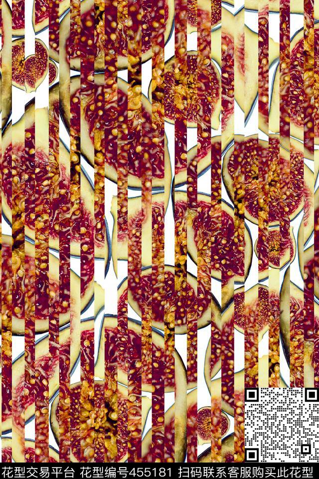 水果花纹多彩数码印花华亿平台下载（图片编号: 455181） - 瓦栏（Walan）