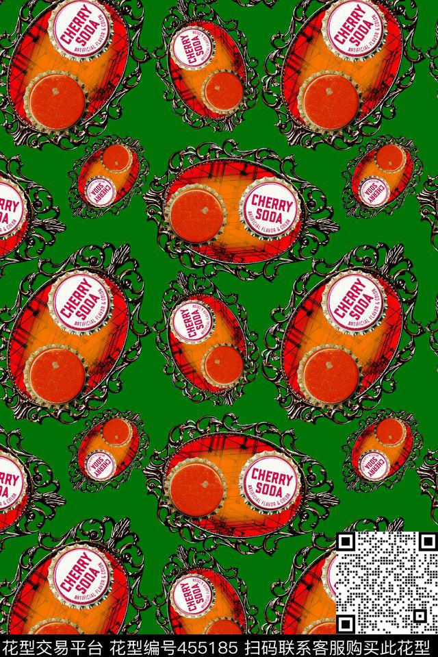 小清新时尚创意啤酒瓶盖饮料瓶盖潮流数码印花华亿平台下载（图片编号: 455185） - 瓦栏（Walan）