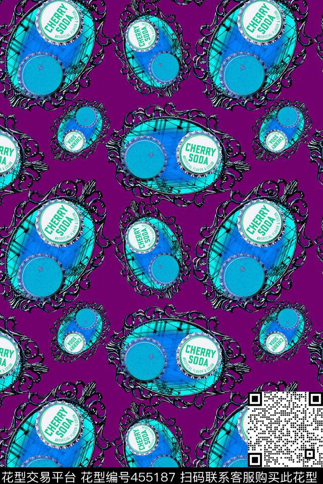 小清新时尚创意啤酒瓶盖饮料瓶盖潮流数码印花华亿平台下载（图片编号: 455187） - 瓦栏（Walan）