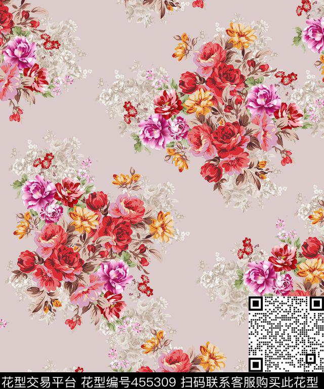 包包传统花数码印花华亿平台下载（图片编号: 455309） - 瓦栏（Walan）