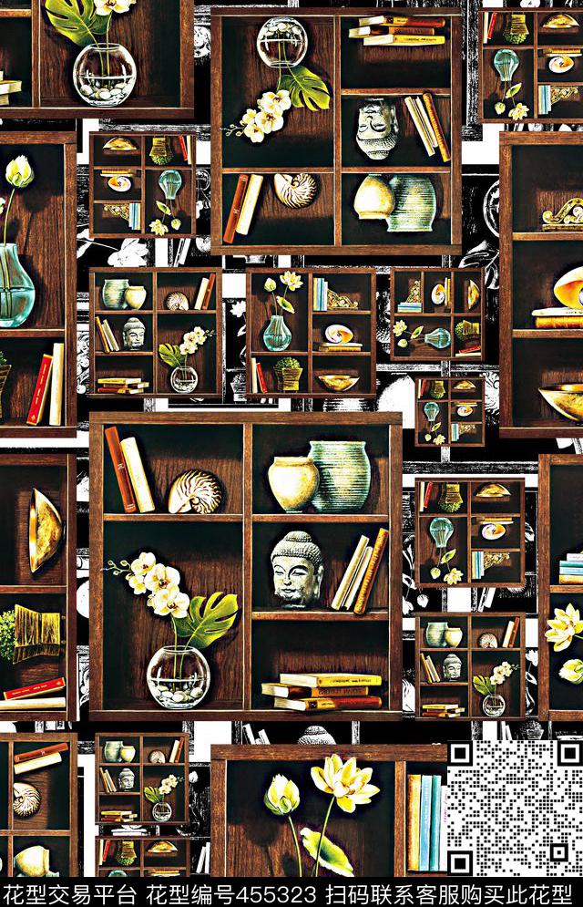 创意服装盆栽数码印花华亿平台下载（图片编号: 455323） - 瓦栏（Walan）