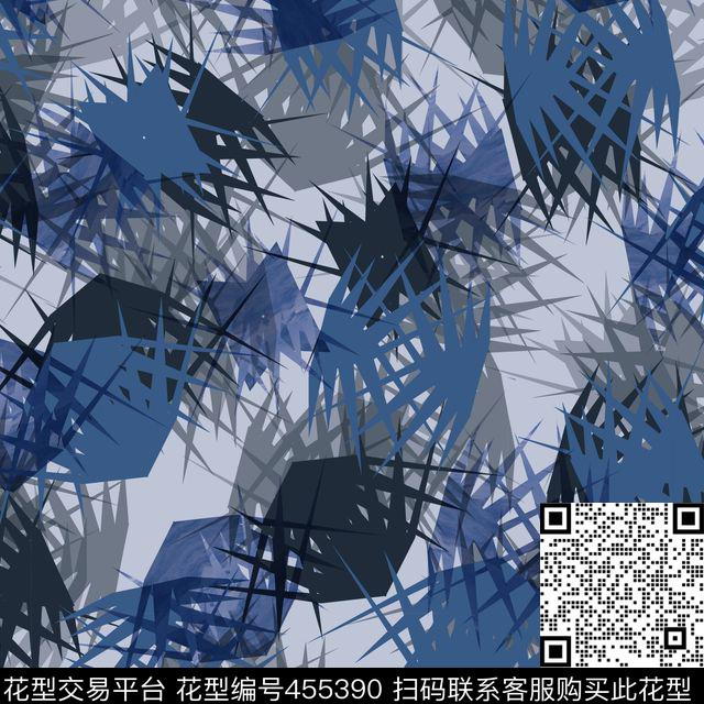 抽象几何不规则数码印花华亿平台下载（图片编号: 455390） - 瓦栏（Walan）