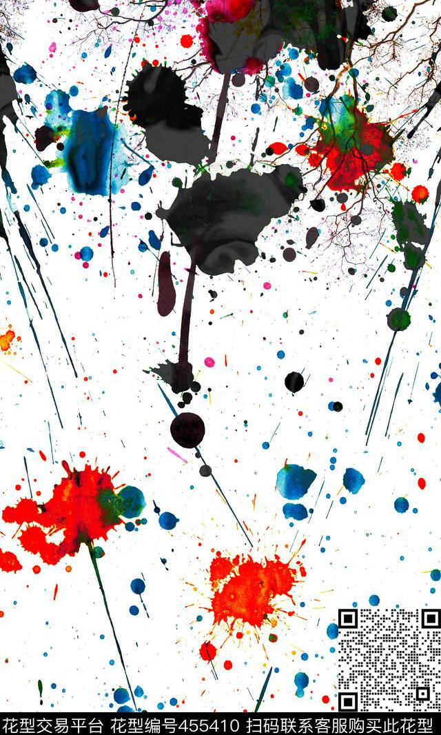 抽象抽象河流暗纹喷溅水墨数码印花华亿平台下载（图片编号: 455410） - 瓦栏（Walan）