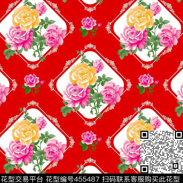 花数码印花华亿平台下载（图片编号: 455487） - 瓦栏（Walan）