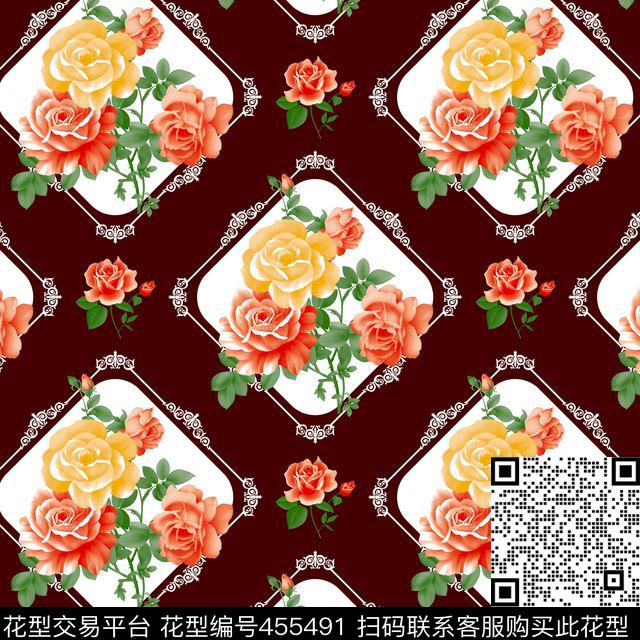 花数码印花华亿平台下载（图片编号: 455491） - 瓦栏（Walan）