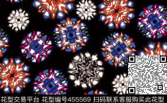 不规则抽象复古传统印花华亿平台下载（图片编号: 455569） - 瓦栏（Walan）