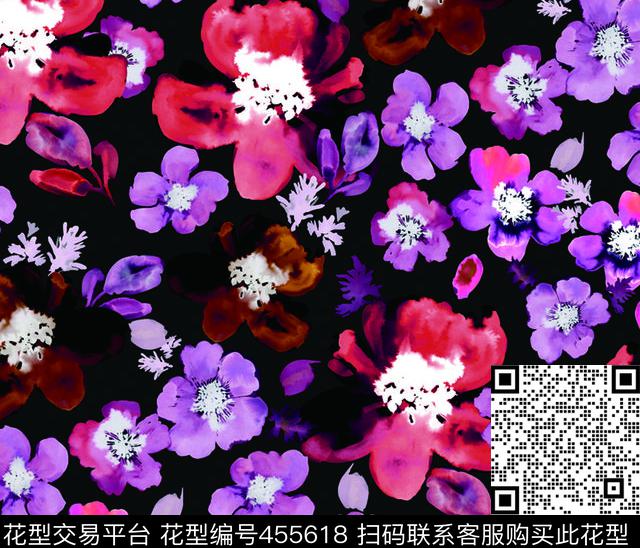 流行时尚清新大方数码印花华亿平台下载（图片编号: 455618） - 瓦栏（Walan）