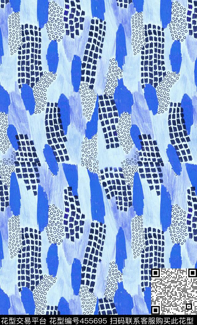 手绘点几何传统印花华亿平台下载（图片编号: 455695） - 瓦栏（Walan）