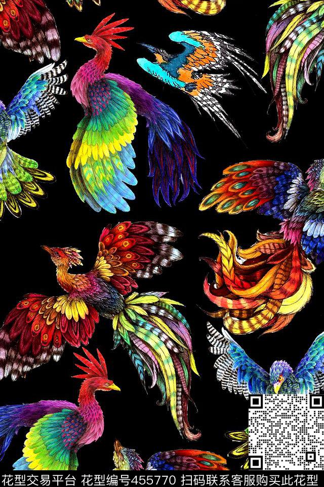 时尚动物纹数码印花华亿平台下载（图片编号: 455770） - 瓦栏（Walan）