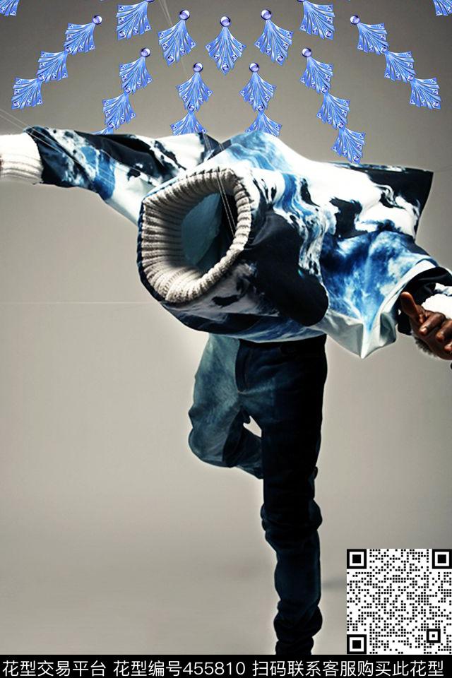 金属抽象人物数码印花华亿平台下载（图片编号: 455810） - 瓦栏（Walan）