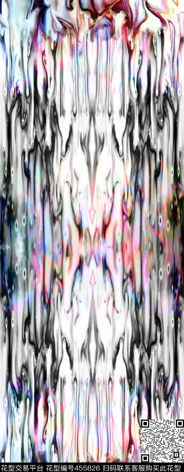抽象扭曲数码数码印花华亿平台下载（图片编号: 455826） - 瓦栏（Walan）