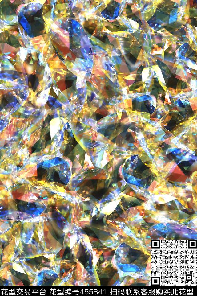 抽象宝石底纹数码印花华亿平台下载（图片编号: 455841） - 瓦栏（Walan）