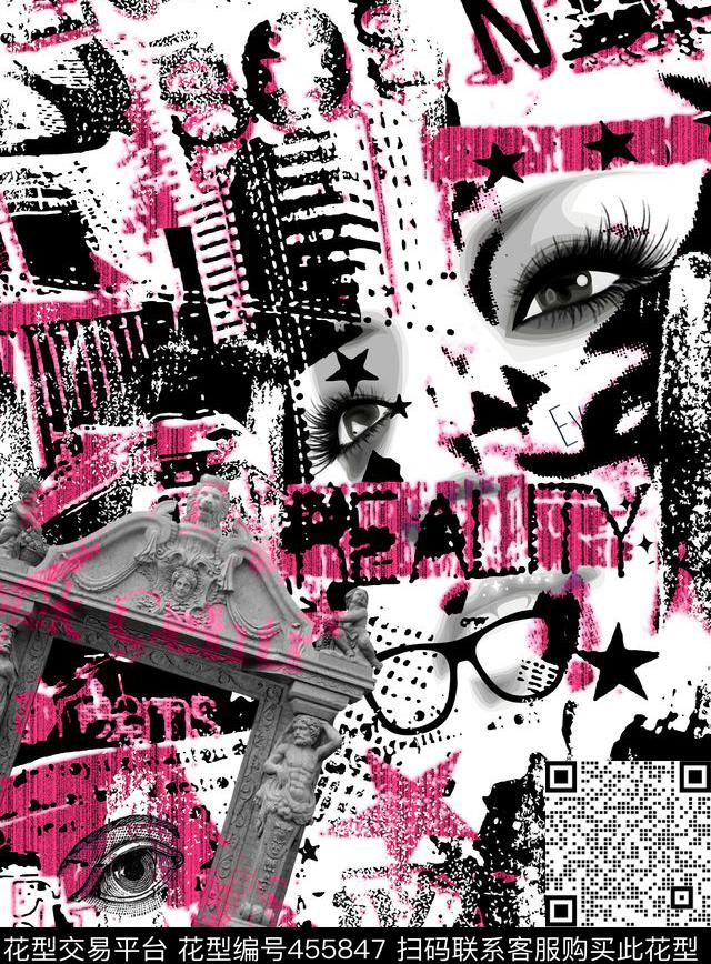 城市雕塑剪影传统印花华亿平台下载（图片编号: 455847） - 瓦栏（Walan）