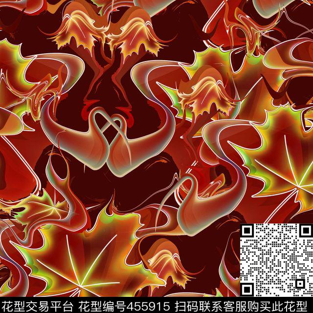 潮流复古科技感数码印花华亿平台下载（图片编号: 455915） - 瓦栏（Walan）