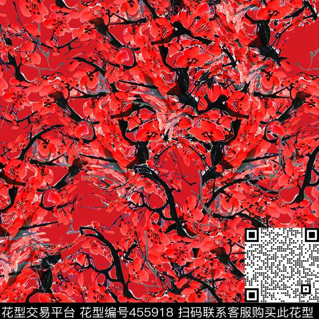 潮流梅花男装华亿平台数码印花华亿平台下载（图片编号: 455918） - 瓦栏（Walan）