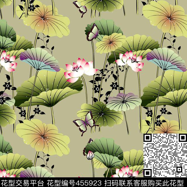 潮流抽象复古数码印花华亿平台下载（图片编号: 455923） - 瓦栏（Walan）