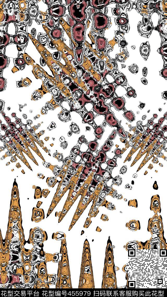 豹纹休闲波浪数码印花华亿平台下载（图片编号: 455979） - 瓦栏（Walan）