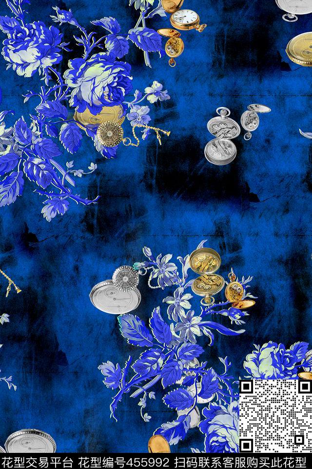 L.D~中国风L.D~花卉L.D~水墨数码印花华亿平台下载（图片编号: 455992） - 瓦栏（Walan）