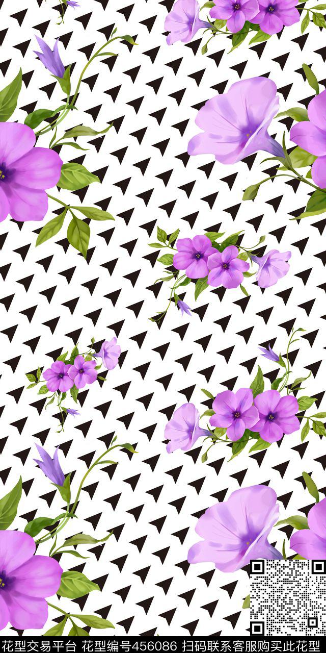 布匹印花服装印花花朵几何图形数码印花华亿平台下载（图片编号: 456086） - 瓦栏（Walan）