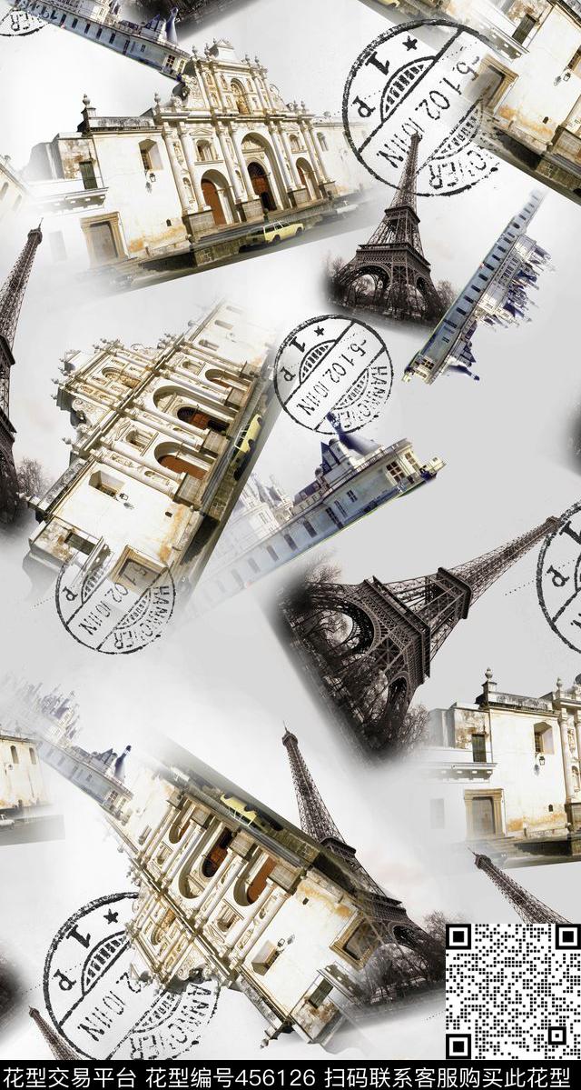 欧式复古欧式复古名胜建筑创意欧式复古名胜建筑创意服装数码印花华亿平台下载（图片编号: 456126） - 瓦栏（Walan）
