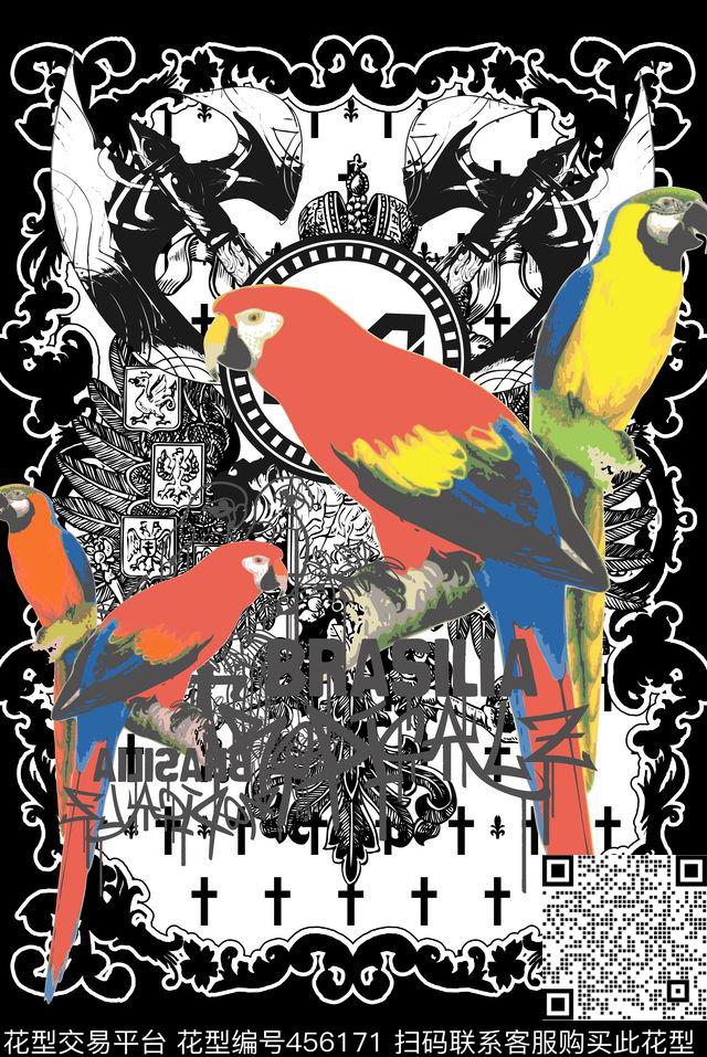 T恤衬衫卫衣动物男装数码印花华亿平台下载（图片编号: 456171） - 瓦栏（Walan）