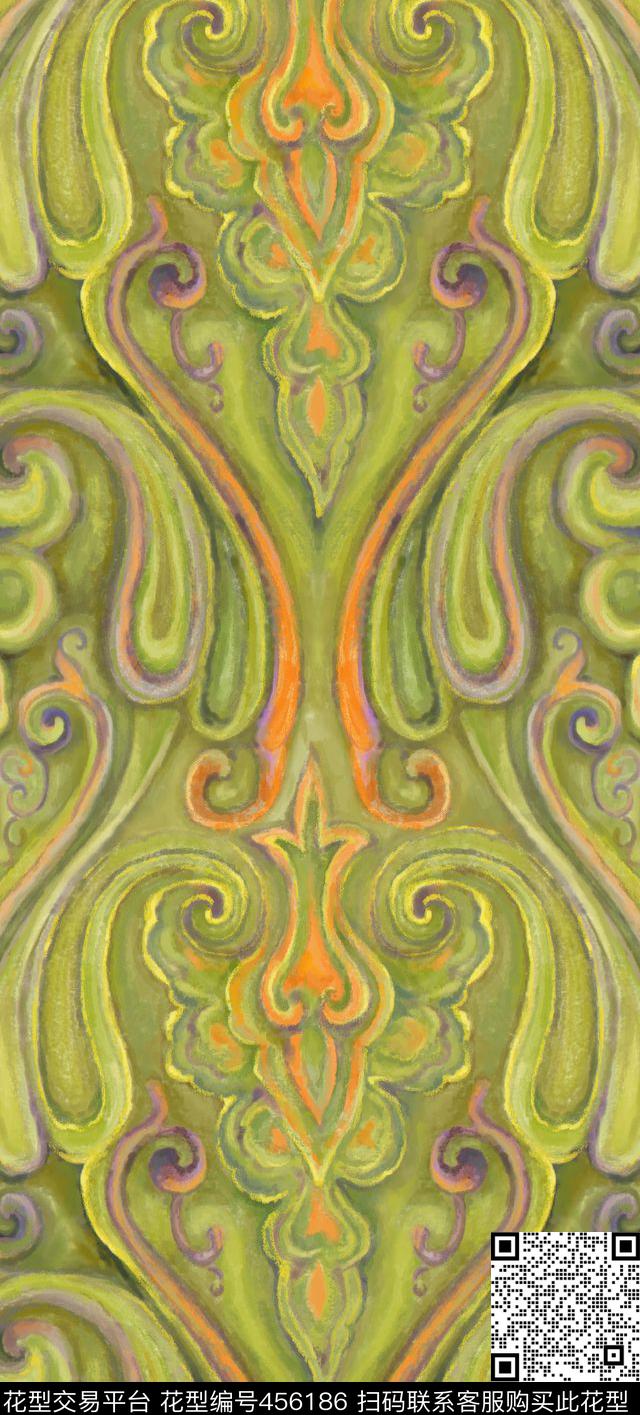 传统经典窗帘服装传统印花华亿平台下载（图片编号: 456186） - 瓦栏（Walan）