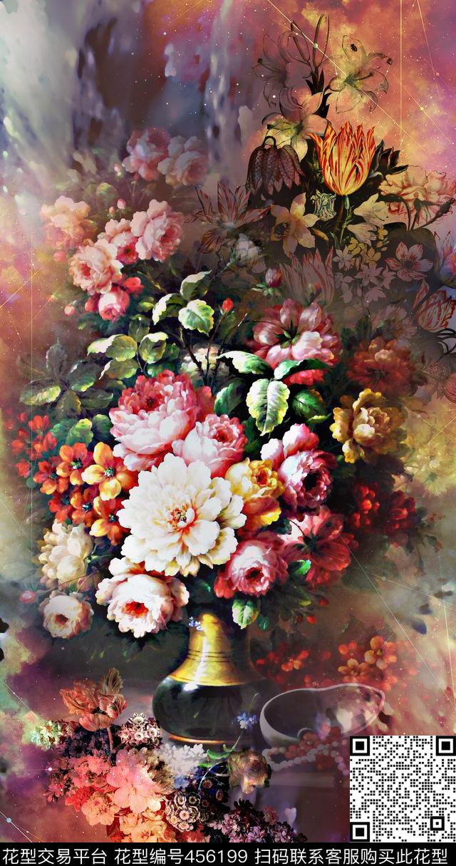 底纹定位服装数码印花华亿平台下载（图片编号: 456199） - 瓦栏（Walan）