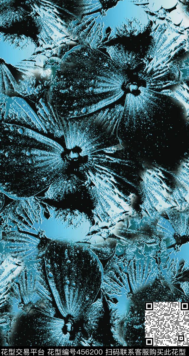 现代名族风水墨莲花肌理纹数码印花华亿平台下载（图片编号: 456200） - 瓦栏（Walan）