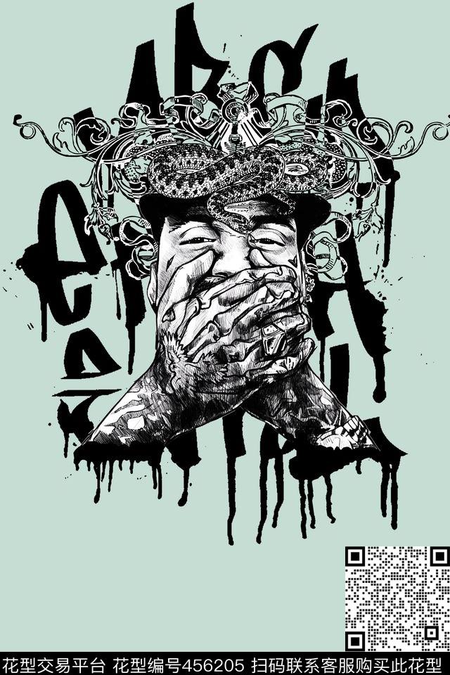 欧式花纹黑白传统印花华亿平台下载（图片编号: 456205） - 瓦栏（Walan）