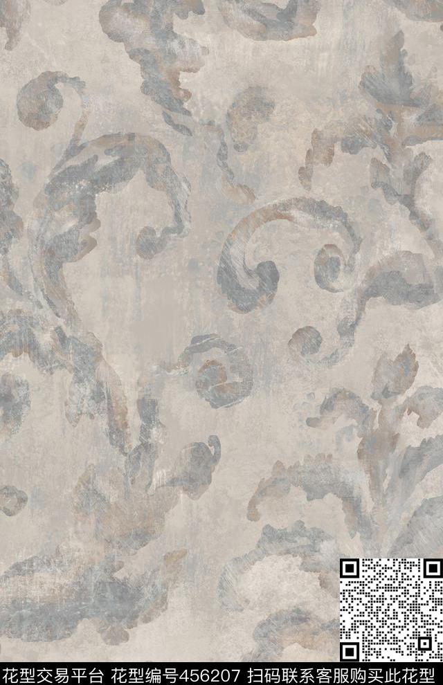 窗帘服装复古传统印花华亿平台下载（图片编号: 456207） - 瓦栏（Walan）