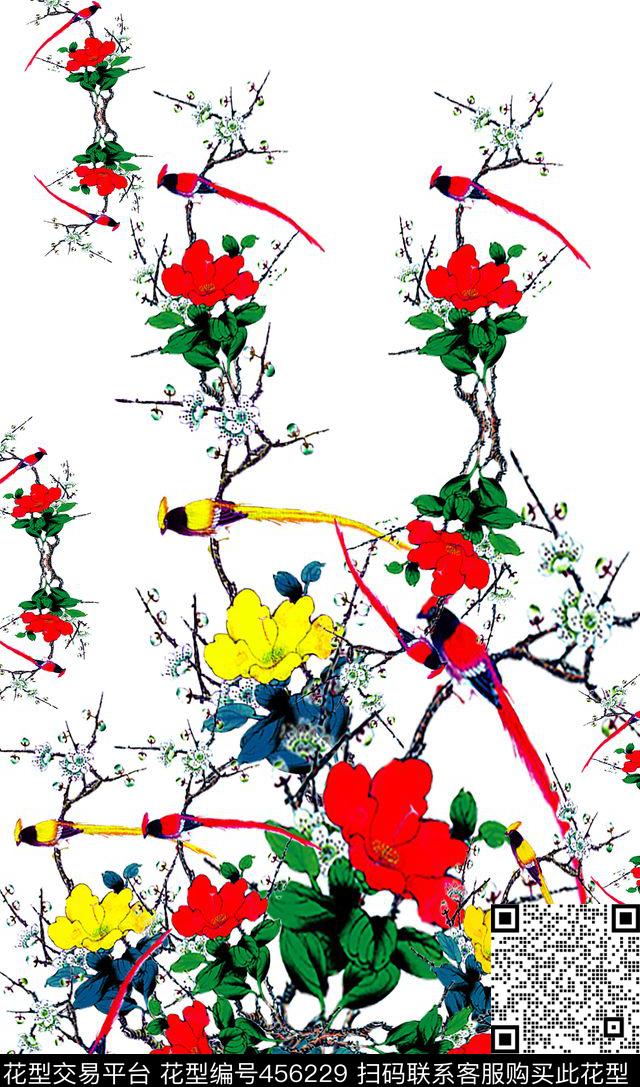 春去秋来定位花自然数码印花华亿平台下载（图片编号: 456229） - 瓦栏（Walan）