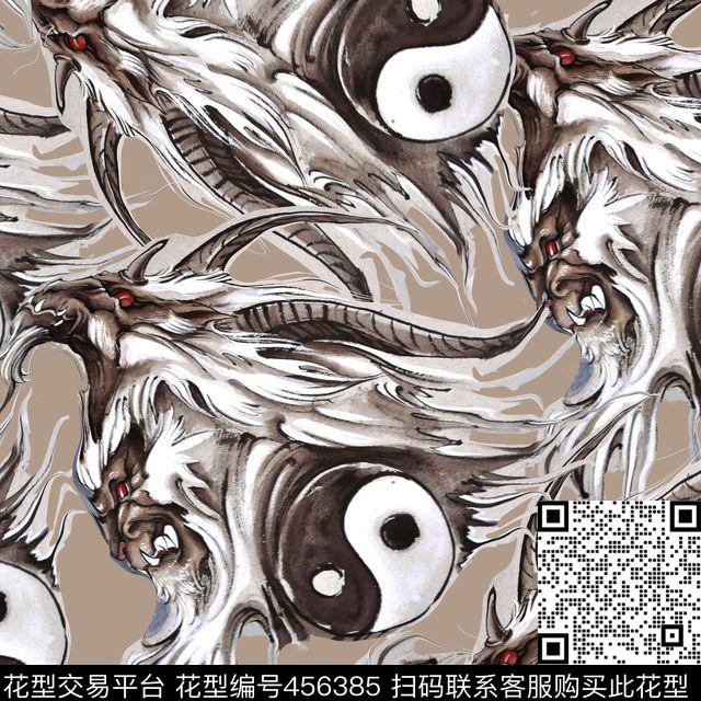 潮流复古中国风数码印花华亿平台下载（图片编号: 456385） - 瓦栏（Walan）