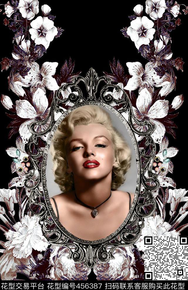 定位梦露时尚大牌数码印花华亿平台下载（图片编号: 456387） - 瓦栏（Walan）