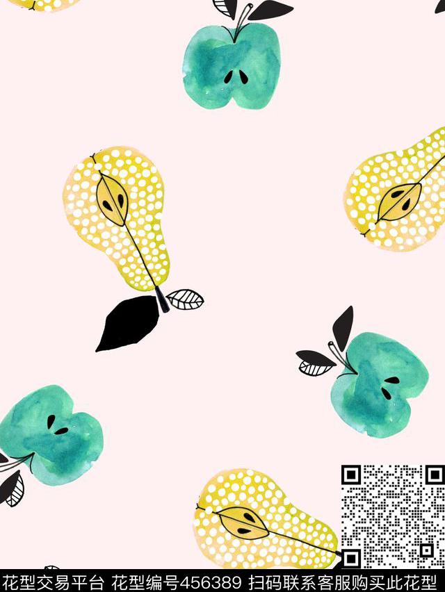 传统印花水果水彩卡通传统印花华亿平台下载（图片编号: 456389） - 瓦栏（Walan）