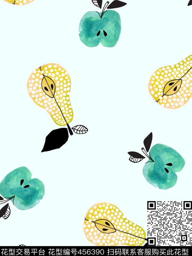 传统印花水果水彩卡通传统印花华亿平台下载（图片编号: 456390） - 瓦栏（Walan）